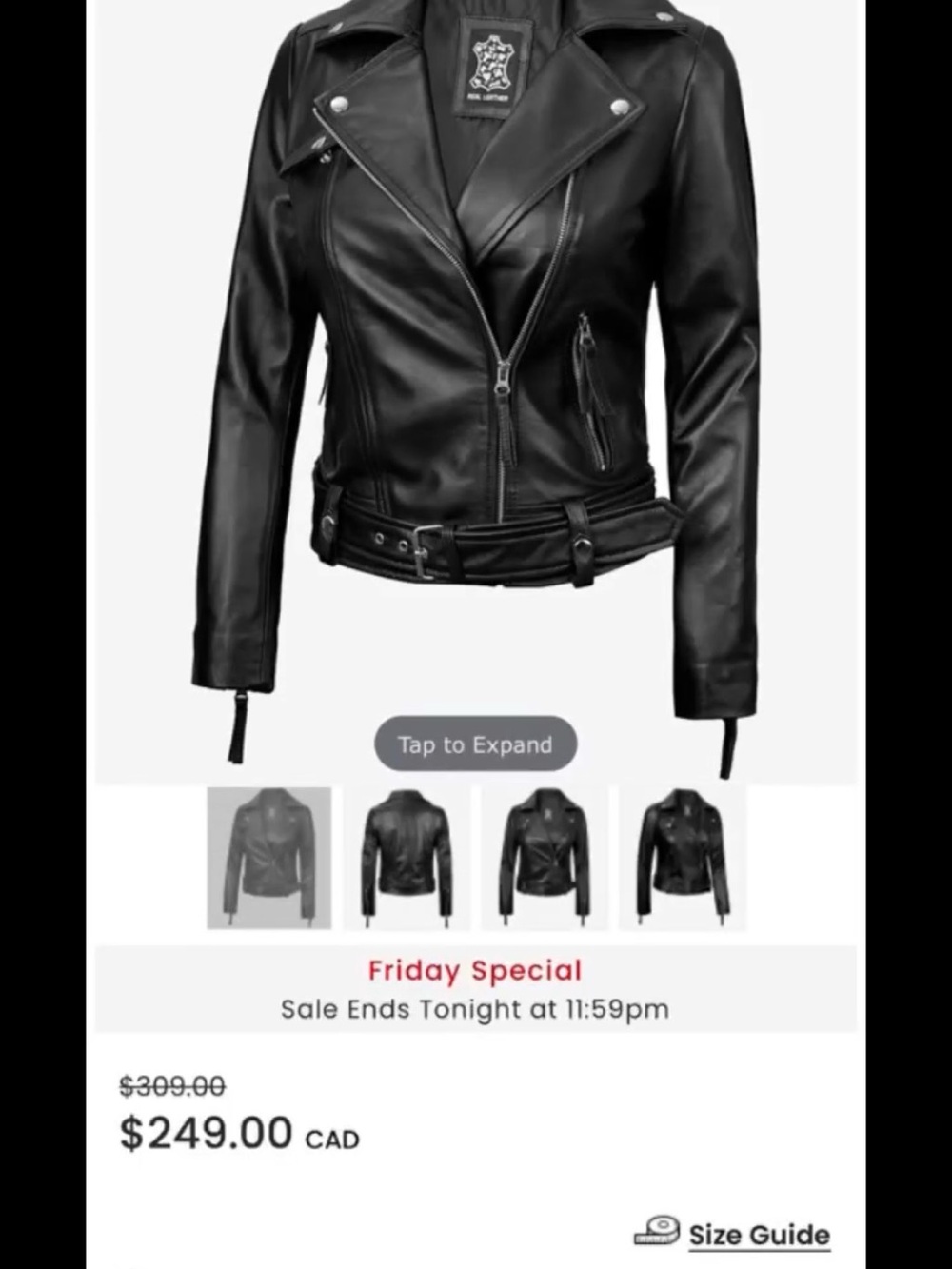 Classic Black Leather Moto Jacket